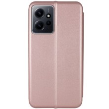 Кожаный чехол-книжка Classy для Xiaomi Redmi Note 12 4G – Rose Gold