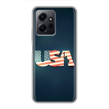 Чехол Флаг USA для Xiaomi Redmi Note 12 (USA)