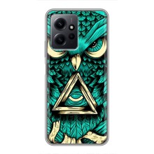 Чехол с птицами на Xiaomi Redmi Note 12 (VPrint) (Сова с глазом)