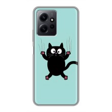 Чехол с милыми котиками на Редми Ноут 12 – Черный кот