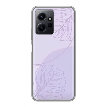 Чохол квітковий дизайн для Xiaomi Redmi Note 12 – Монстера фіолетова
