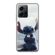 Чехол с рисунком Стич для Xiaomi Redmi Note 12 – Стич с цветочком