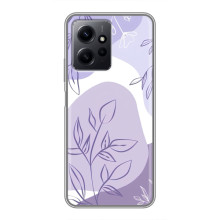 Силиконовый чехол с принтом в цветах на Xiaomi Redmi Note 12 – Фиолетовый дизайн