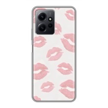 Чехол с розовым рисунком для Xiaomi Redmi Note 12 (Розовые губы)