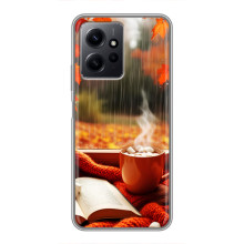 Чехол с уникальным дизайном «Осень с кофе» для Xiaomi Redmi Note 12 – Кофе и дождь