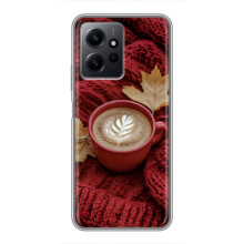 Чехол с уникальным дизайном «Осень с кофе» для Xiaomi Redmi Note 12 – Кофе на пледе