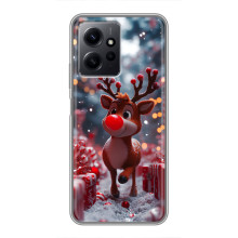 Яркий чехол для Xiaomi Redmi Note 12 с Зимними Оленятами – Олень среди подарков