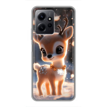 Яркий чехол для Xiaomi Redmi Note 12 с Зимними Оленятами – Оленёнок