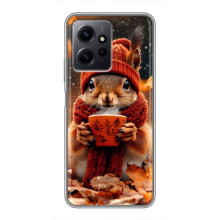 Друкований чохол 'Звірята з кавою' для Xiaomi Redmi Note 12 – Білка з кавою