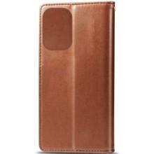 Кожаный чехол-книжка GETMAN Gallant (PU) для Xiaomi Redmi Note 12S – Коричневый