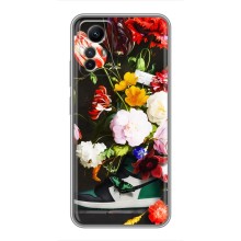 Брендновые Чехлы для Xiaomi Redmi Note 12s - (PREMIUMPrint) (Nike цветы)