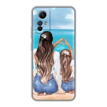 Чехол с печатью для Xiaomi Redmi Note 12s - (Мама с ребенком) (AlphaPrint) (Мама с доченькой)