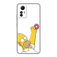 Чехол с Симпсонами для Xiaomi Redmi Note 12s (VPrint) (Гомер с пончиком)