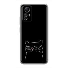 Чехол с рисунком кот на Xiaomi Redmi Note 12s (Равнодушный кот)