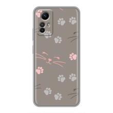 Чехол с рисунком кот на Xiaomi Redmi Note 12s (Лапы и усы)