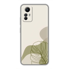 Силиконовый чехол с принтом в цветах на Xiaomi Redmi Note 12s – Монстера зелёная