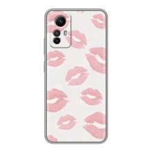 Чехол с розовым рисунком для Xiaomi Redmi Note 12s (Розовые губы)