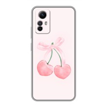 Чехол с розовым рисунком для Xiaomi Redmi Note 12s (Розовые вишни)
