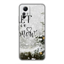 Новогодние, Праздничные Чехлы для Xiaomi Redmi Note 12s - 2024 год (Let it snow)