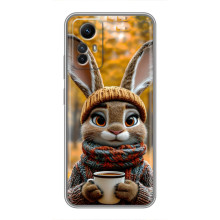 Печатный чехол «Зверята с кофе» для Xiaomi Redmi Note 12s – Зайчик с кофе