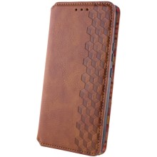 Кожаный чехол книжка GETMAN Cubic (PU) для Xiaomi Redmi Note 13 5G – Коричневый