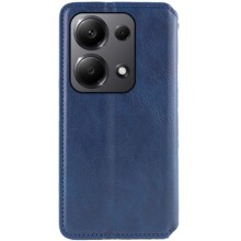 Кожаный чехол книжка GETMAN Cubic (PU) для Xiaomi Redmi Note 13 5G – Синий