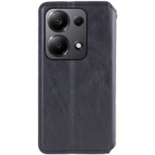 Кожаный чехол книжка GETMAN Cubic (PU) для Xiaomi Redmi Note 13 5G – Черный