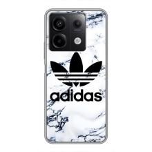 Чохли Адидас для Xiaomi Redmi Note 13 (5G) (AlphaPrint) (Адідас на мраморі)