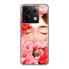 Чехлы (ART) Цветы на Xiaomi Redmi Note 13 (5G) (VPrint) (Глаза в цветах)