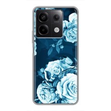 Чехлы (ART) Цветы на Xiaomi Redmi Note 13 (5G) (VPrint) (Голубые Бутоны)