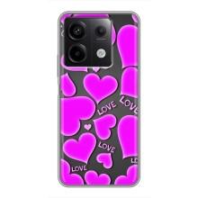 Чехлы для любимой на Сяомі Редмі Нот 13 (5G) (VPrint) (Pink hearts)