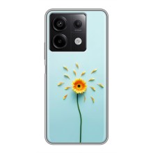 Чехлы с Цветами для Xiaomi Redmi Note 13 (5G) (VPrint) (Желтый цветок)