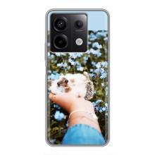 Чохли з зображенням різних тварин на Xiaomi Redmi Note 13 (5G) (Їжачок в руці)