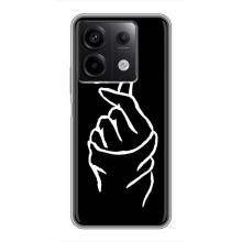 Чехлы (Знак сердечка) на Xiaomi Redmi Note 13 (5G) – Сердце на черном