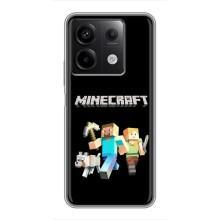 Чохол Майнкрафт на Xiaomi Redmi Note 13 (5G) (AlphaPrint) Minecraft (герої Minecraft)
