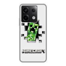 Чохол Майнкрафт на Xiaomi Redmi Note 13 (5G) (AlphaPrint) Minecraft (кріпер Майнкрафт)