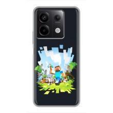 Чохол Майнкрафт на Xiaomi Redmi Note 13 (5G) (AlphaPrint) Minecraft (персонажі Minecraft)