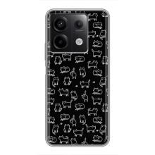 Чехол на тематику: Коты для Xiaomi Redmi Note 13 (5G) – Котики на черном
