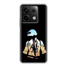 Силиконовый чехол с картинкой "Герой Pubg" на Xiaomi Redmi Note 13 (5G) – Пубг мен
