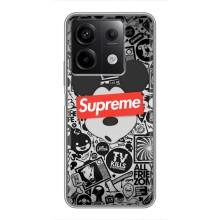 Чохол з Брендами одягу на Редмі Нот 13 (5G) – Supreme Маус