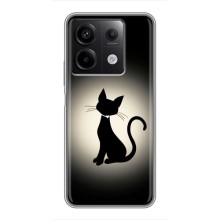 Чехол с принтом для Xiaomi Redmi Note 13 (5G) (AlphaPrint) Модные коты – Силуэт котика