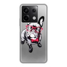 Чехол (ТПУ) Милые собачки для Xiaomi Redmi Note 13 (5G) – Бульдог в очках