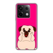 Чехол (ТПУ) Милые собачки для Xiaomi Redmi Note 13 (5G) – Веселый Мопсик