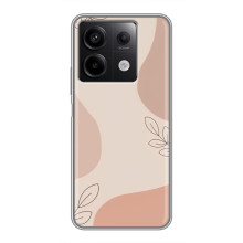 Чехол цветочный дизайн для Xiaomi Redmi Note 13 (5G) – Коричневый фон