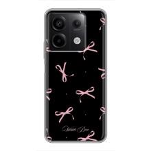 Чехол с бантиками на Редми Нот 13 (5G) – Банты на черном
