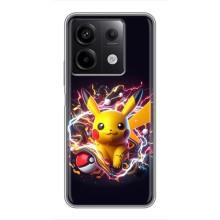 Чохол з Пікачу на Xiaomi Redmi Note 13 (5G) (Пікачу з м'ячем)