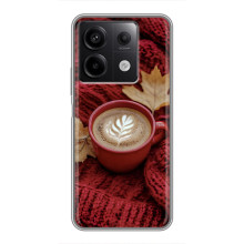 Чехол с уникальным дизайном «Осень с кофе» для Xiaomi Redmi Note 13 (5G) – Кофе на пледе