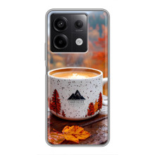 Чехол с уникальным дизайном «Осень с кофе» для Xiaomi Redmi Note 13 (5G) – Кофе на природе