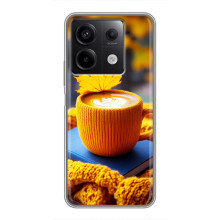 Чехол с уникальным дизайном «Осень с кофе» для Xiaomi Redmi Note 13 (5G) – Кофе с жёлтым