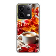 Чехол с уникальным дизайном «Осень с кофе» для Xiaomi Redmi Note 13 (5G)